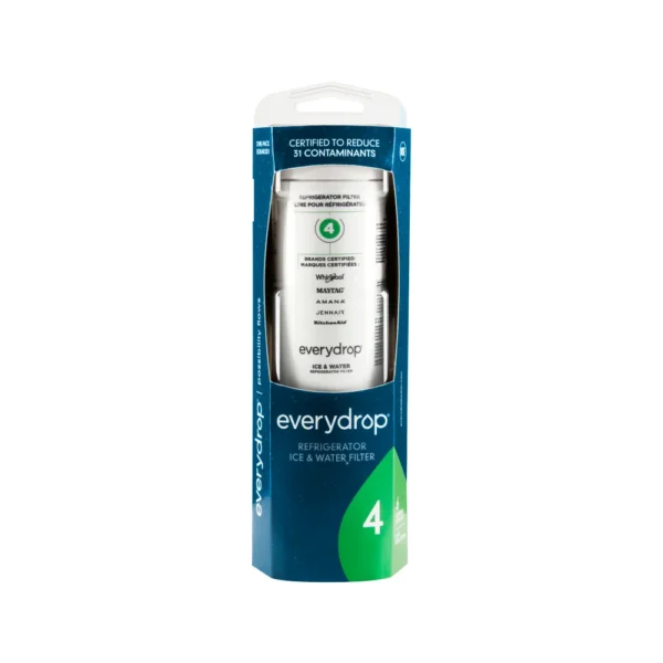 everydrop by Whirlpool Ice and Water Refrigerator Filter 4, EDR4RXD1, Single-Pack, Green