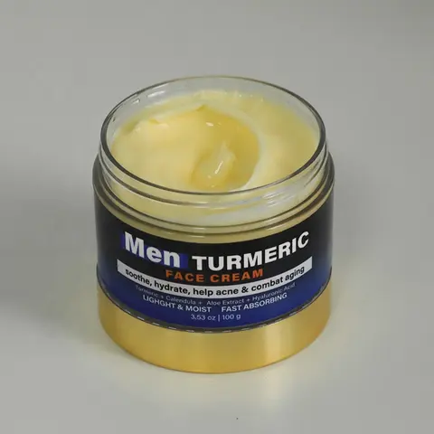 Men's Skincare Face Cream Turmeric Lemon Anti-Acne Dark Spot Removal Whitening Moisturizing Cream Collagen Main