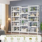 Triple Wide 6-Tier Bookshelf and Bookcase,Large Freestanding Book Shelf with 17 Open Display Shelves, Tall Bookshelf - Image 5