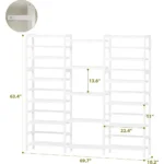 Triple Wide 6-Tier Bookshelf and Bookcase,Large Freestanding Book Shelf with 17 Open Display Shelves, Tall Bookshelf - Image 2