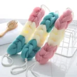 1pc Colour Block Bath Balls Mesh Foaming Sponge Bath Strips Adult Back Body Rubbing Towels Mud Rubbing Bath Towels Supplies - Image 2