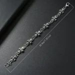Gothic Cross Bracelet For Men Women Vintage Floral Pattern Hip Hop Rock European American Trends Party Birthday Holiday Gift - Image 5