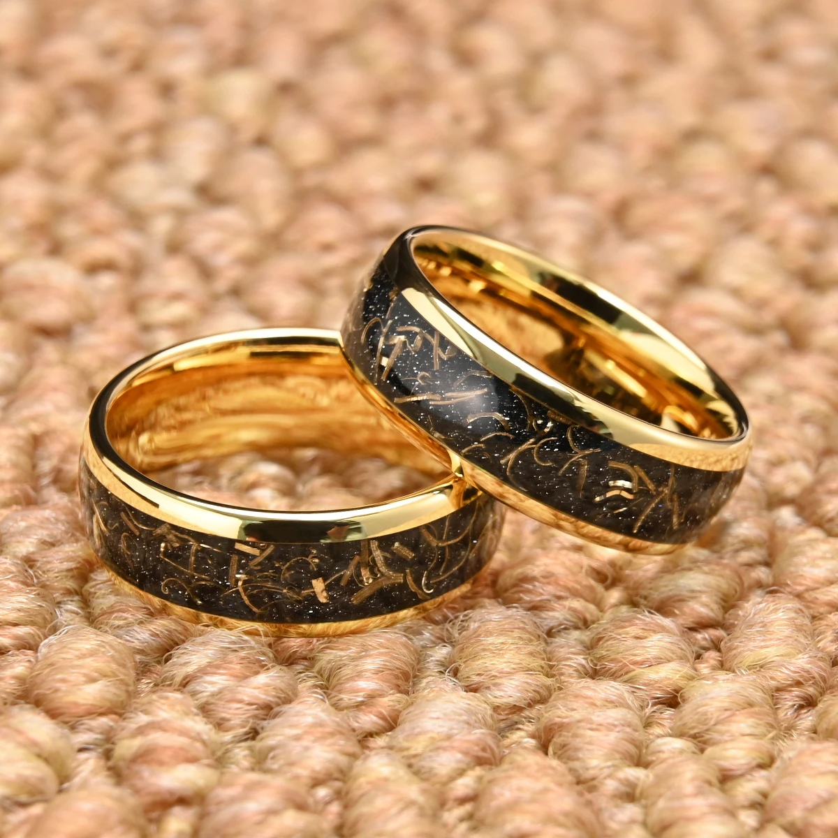kf-S5a0f281e7dbe47b3a2217f3e79871ca8u 8MM tungsten ring anillos bague homme pareja de compromiso fashion jewelry Men's wedding bands couple 18K engagement rings gifts - Image 1