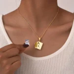 Personalized Photo Locket Necklace Envelope Love Letter Shape Pendant for Women, Customized Picture Pendant Gifts - Image 2
