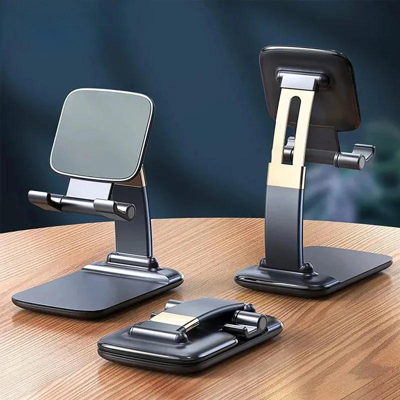kf-Sab064491e2cd4303a5413108c4317453D Foldable ABS desktop mobile phone stand for iPad iPhone 13 X smartphone support tablet desk cell phone portable holder bracket - Image 1
