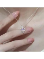 Women's Opal & CZ Heart Pendant Necklaces - Vintage Styles, Holiday Jewelry Gifts - Image 6