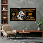 Modern Cartoon Duck Canvas Dollar Poster Inspirational Artwork Dollar Canvas Print Art Painting Financial Freedom Home Decor - Image 2