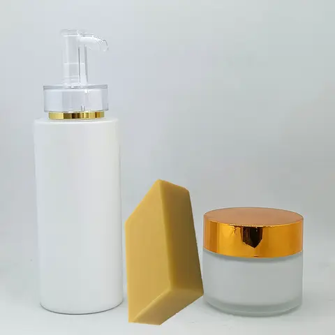 oem whitening skincare set face cream+face lotion+ turmeric soap improve acne pimple skin