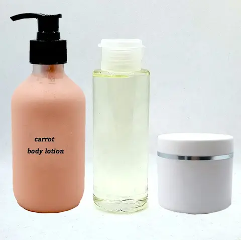 organic skincare set face beauty cream body lotion oil carrot whitening body product sets nourishing set