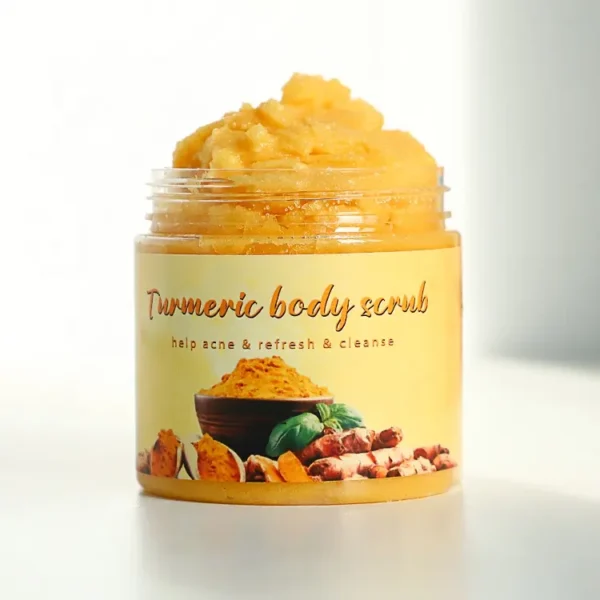 peeling turmeric scrub salt base skin smooth exfoliating scrub for body make skin whitening and smoothing