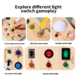 Kids Early Education Toys Electronic Led Light Baby Wooden Sensory Busy Board Montessori For Toddler Christmas Gifts - Image 2