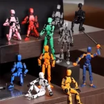 DIY Luminous T13 Multi-Jointed Movable Shapeshift Robot 3D Printed Mannequin Lucky robot and dog Action Figures Toys kids Gifts - Image 2