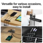 Adhesive Cable Holder Clips Cord Management Wire Organizer for Desktop USB Charging Cable Nightstand Power Cord Mouse Cable - Image 2