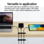 Adhesive Cable Holder Clips Cord Management Wire Organizer for Desktop USB Charging Cable Nightstand Power Cord Mouse Cable - Image 6